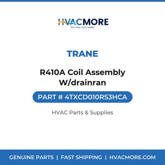 Trane R410A Coil Assembly W/drainran 4TXCD010RS3HCA