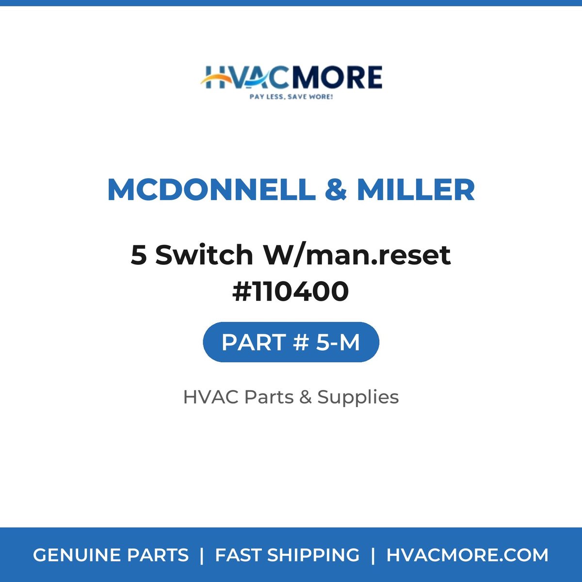 McDonnell & Miller 5 Switch W/man.reset #110400 5-M