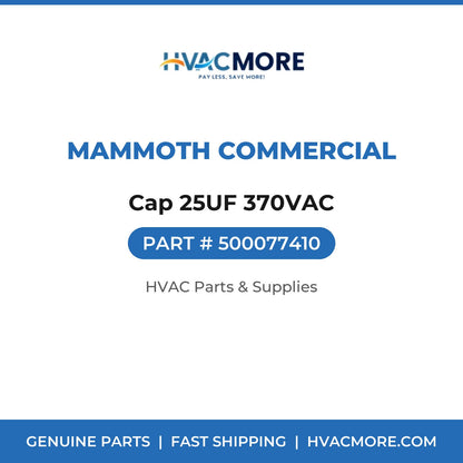 Mammoth Commercial Cap 25UF 370VAC 500077410