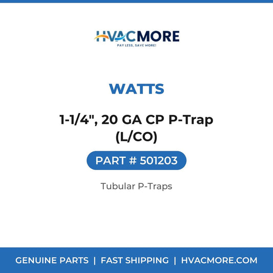 Watts 1-1/4", 20 GA CP P-Trap (L/CO) 501203