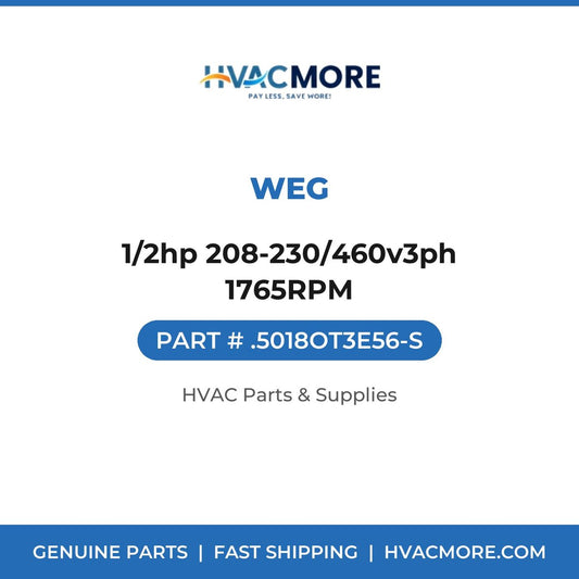 WEG 1/2hp 208-230/460v3ph 1765RPM .5018OT3E56-S