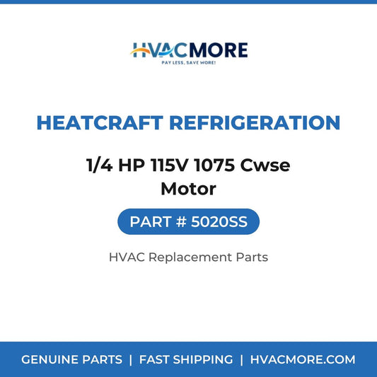 Heatcraft Refrigeration 1/4 HP 115V 1075 Cwse Motor 5020SS
