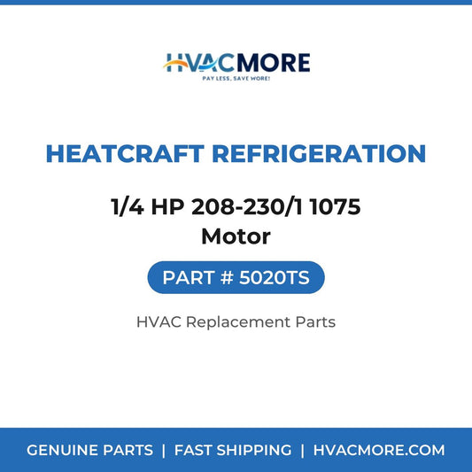 Heatcraft Refrigeration 1/4 HP 208-230/1 1075 Motor 5020TS