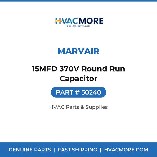 Marvair 15MFD 370V Round Run Capacitor 50240