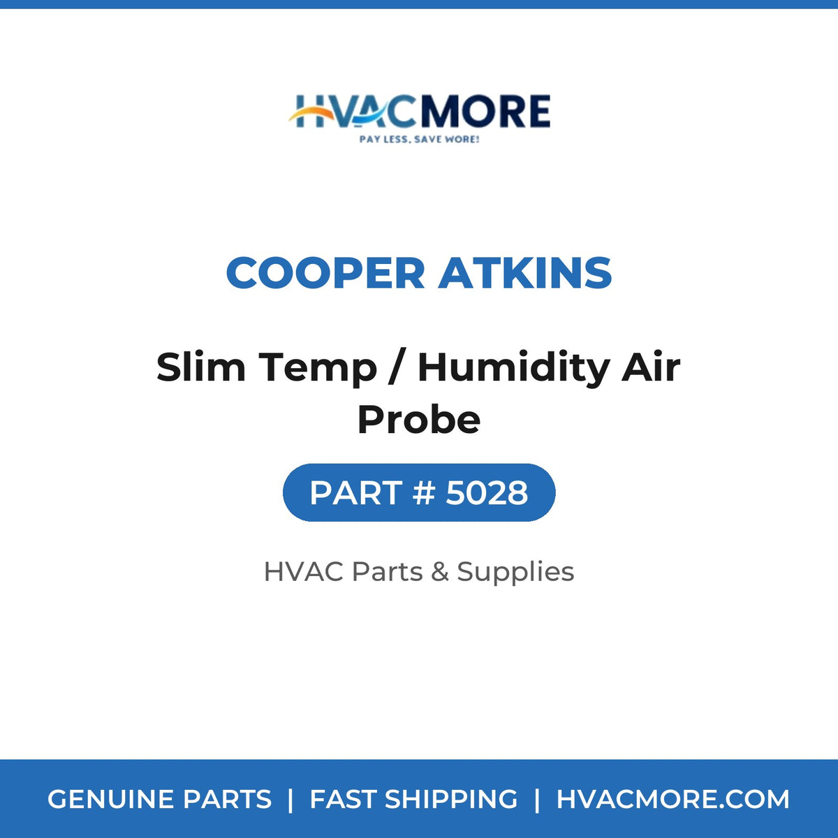 Cooper Atkins Slim Temp / Humidity Air Probe 5028