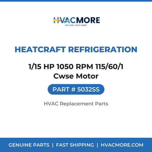 Heatcraft Refrigeration 1/15 HP 1050 RPM 115/60/1 Cwse Motor 5032SS