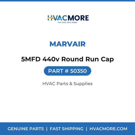Marvair 5MFD 440v Round Run Cap 50350