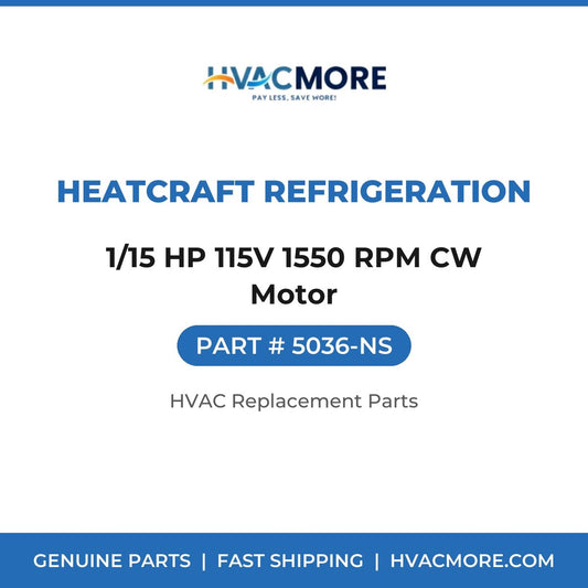 Heatcraft Refrigeration 1/15 HP 115V 1550 RPM CW Motor 5036-NS