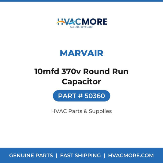 Marvair 10mfd 370v Round Run Capacitor 50360