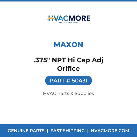 Maxon .375" NPT Hi Cap Adj Orifice 50431