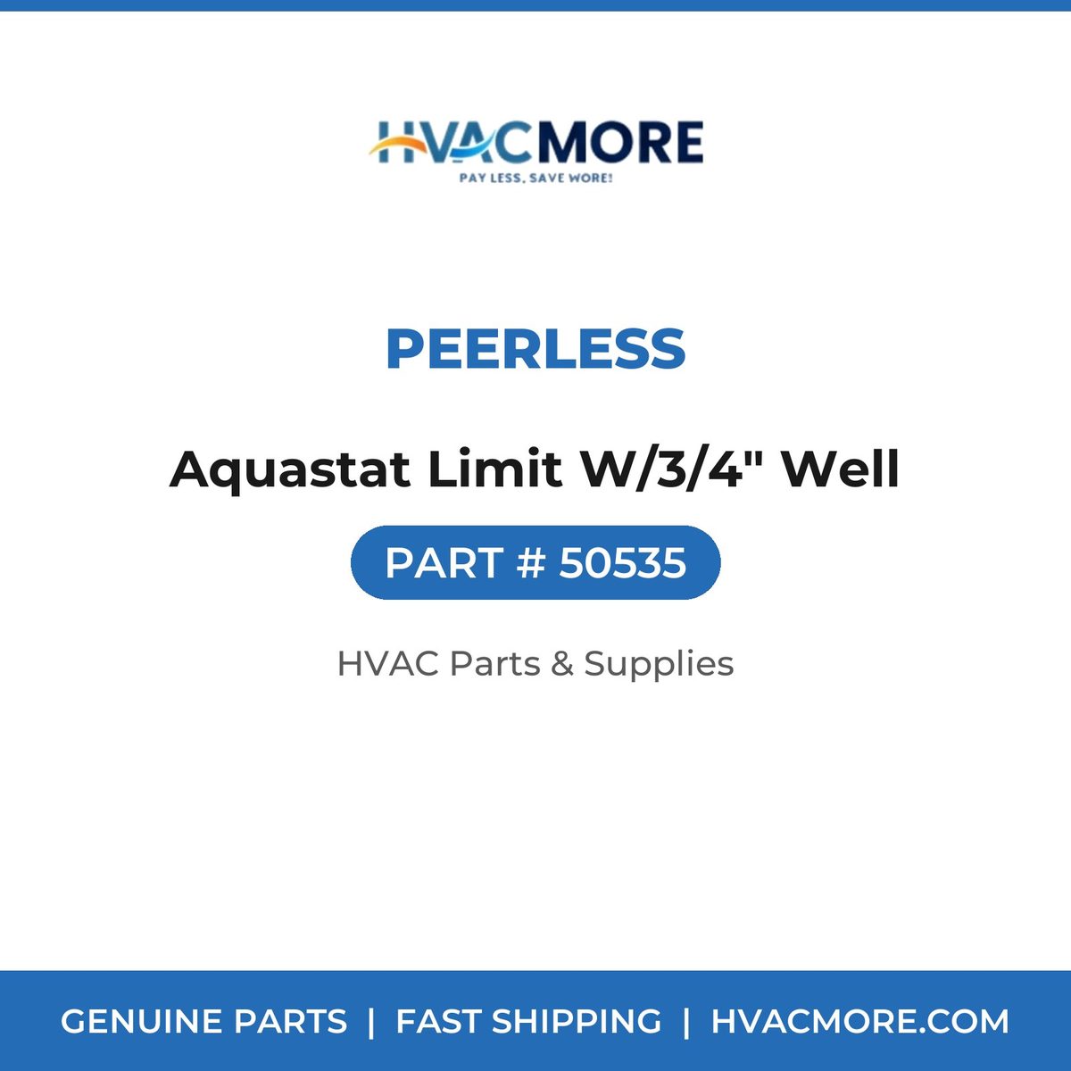 Peerless Aquastat Limit W/3/4" Well 50535