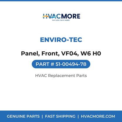 ENVIRO-TEC Panel, Front, VF04, W6 H0 51-00494-78