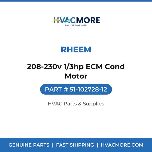 Rheem 208-230v 1/3hp ECM Cond Motor 51-102728-12