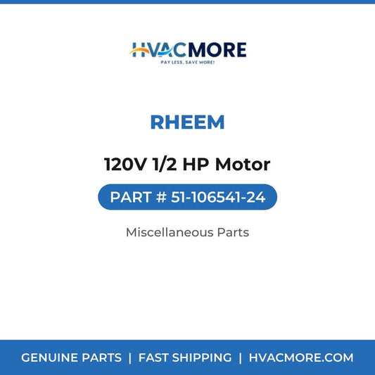 Rheem 120V 1/2 HP Motor 51-106541-24