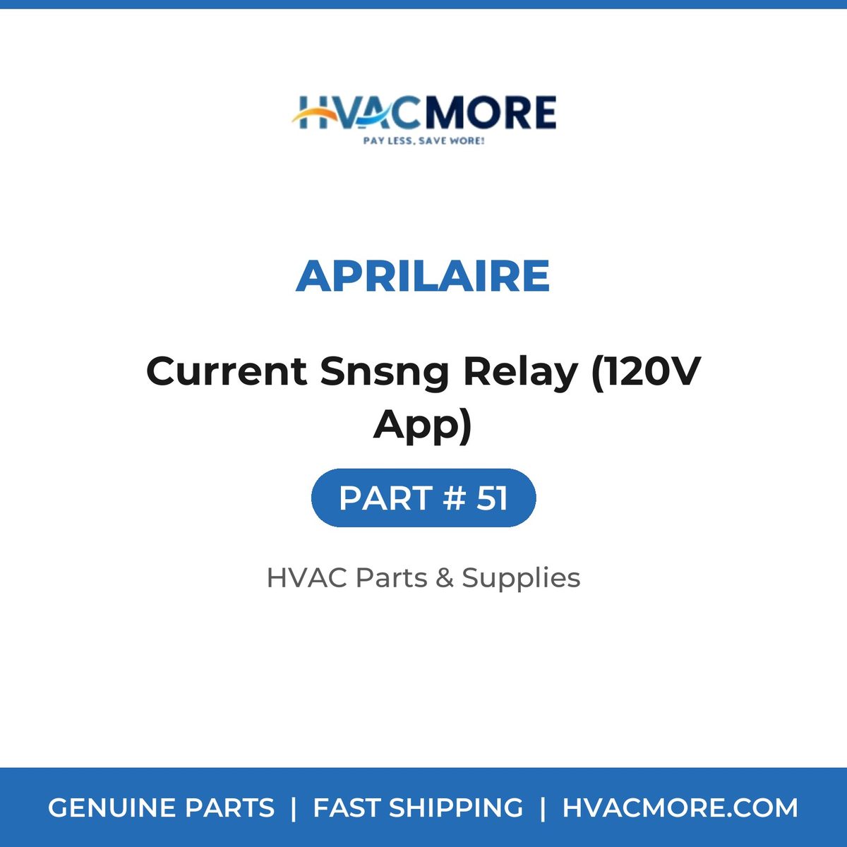Aprilaire Current Snsng Relay (120V App) 51