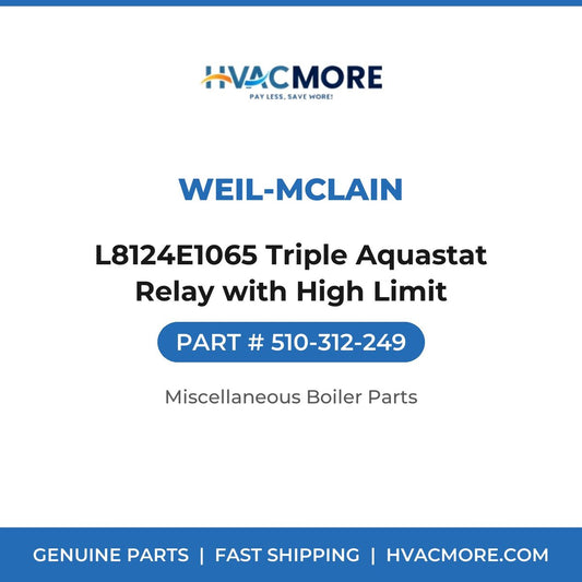 Weil-McLain L8124E1065 Triple Aquastat Relay with High Limit 510-312-249