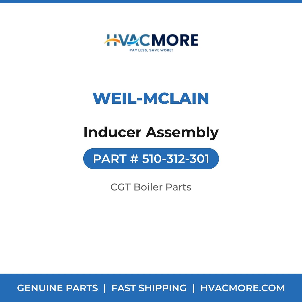 Weil-McLain Inducer Assembly 510-312-301