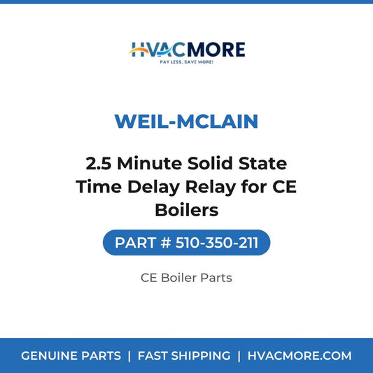 Weil-McLain 2.5 Minute Solid State Time Delay Relay for CE Boilers 510-350-211