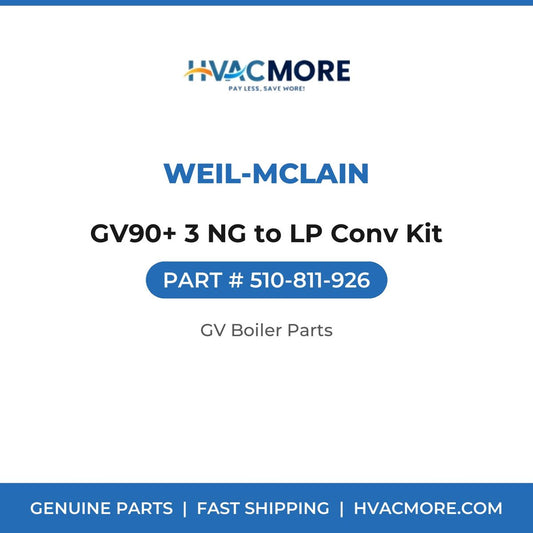 Weil-McLain GV90+ 3 NG to LP Conv Kit 510-811-926