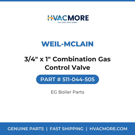 Weil-McLain 3/4" x 1" Combination Gas Control Valve 511-044-505