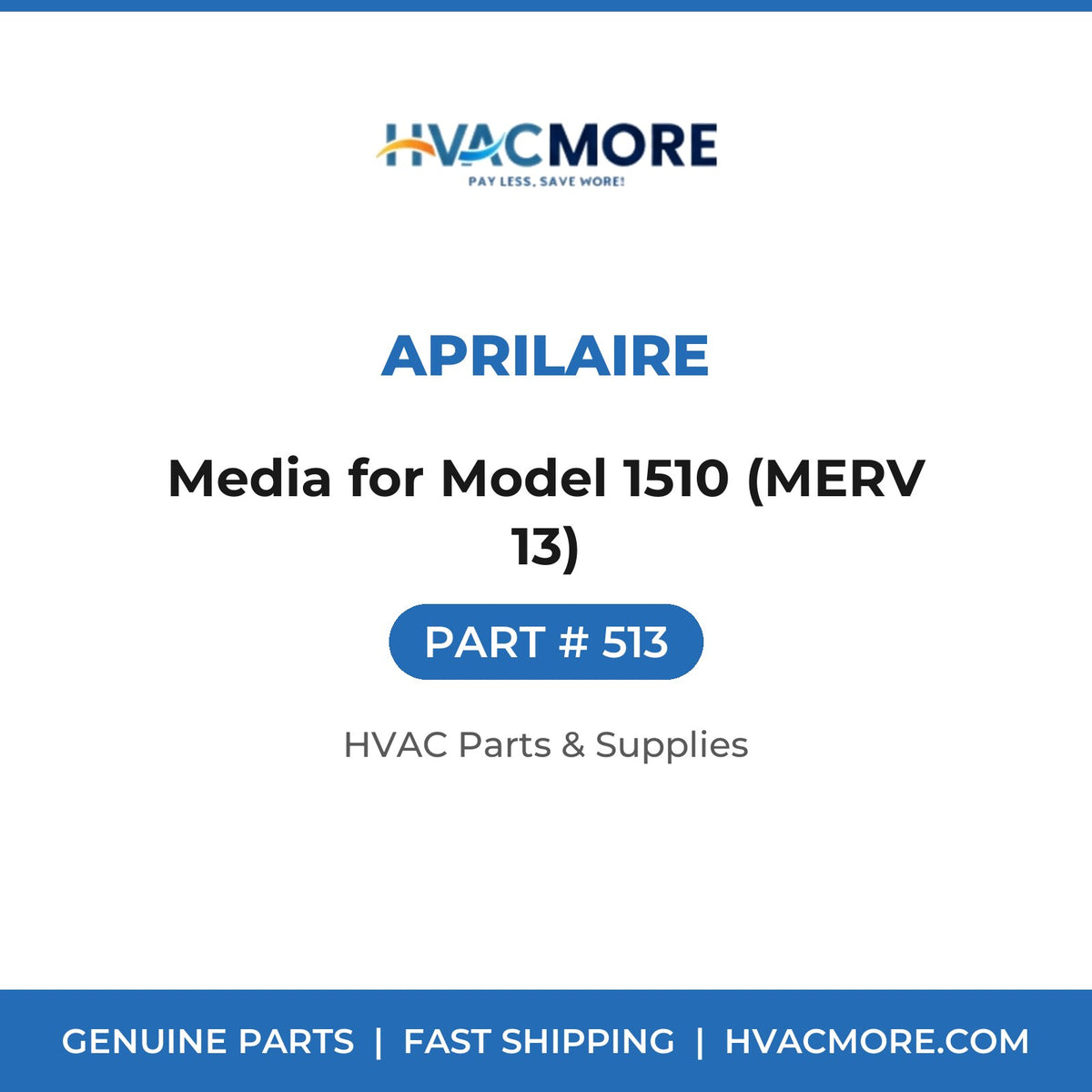 Aprilaire Media for Model 1510 (MERV 13) 513