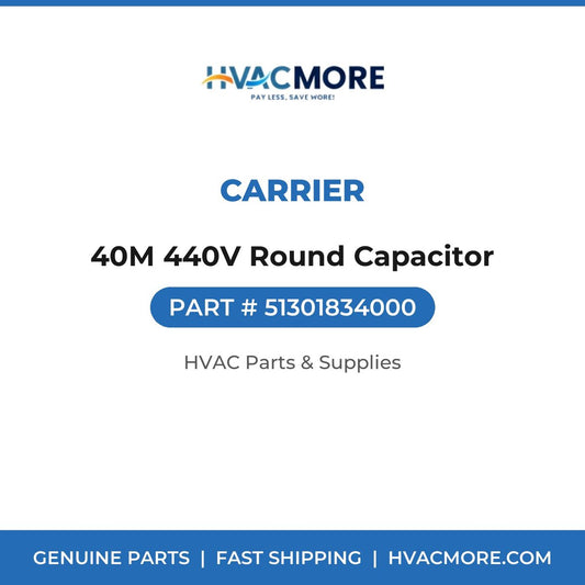 Carrier 40M 440V Round Capacitor 51301834000