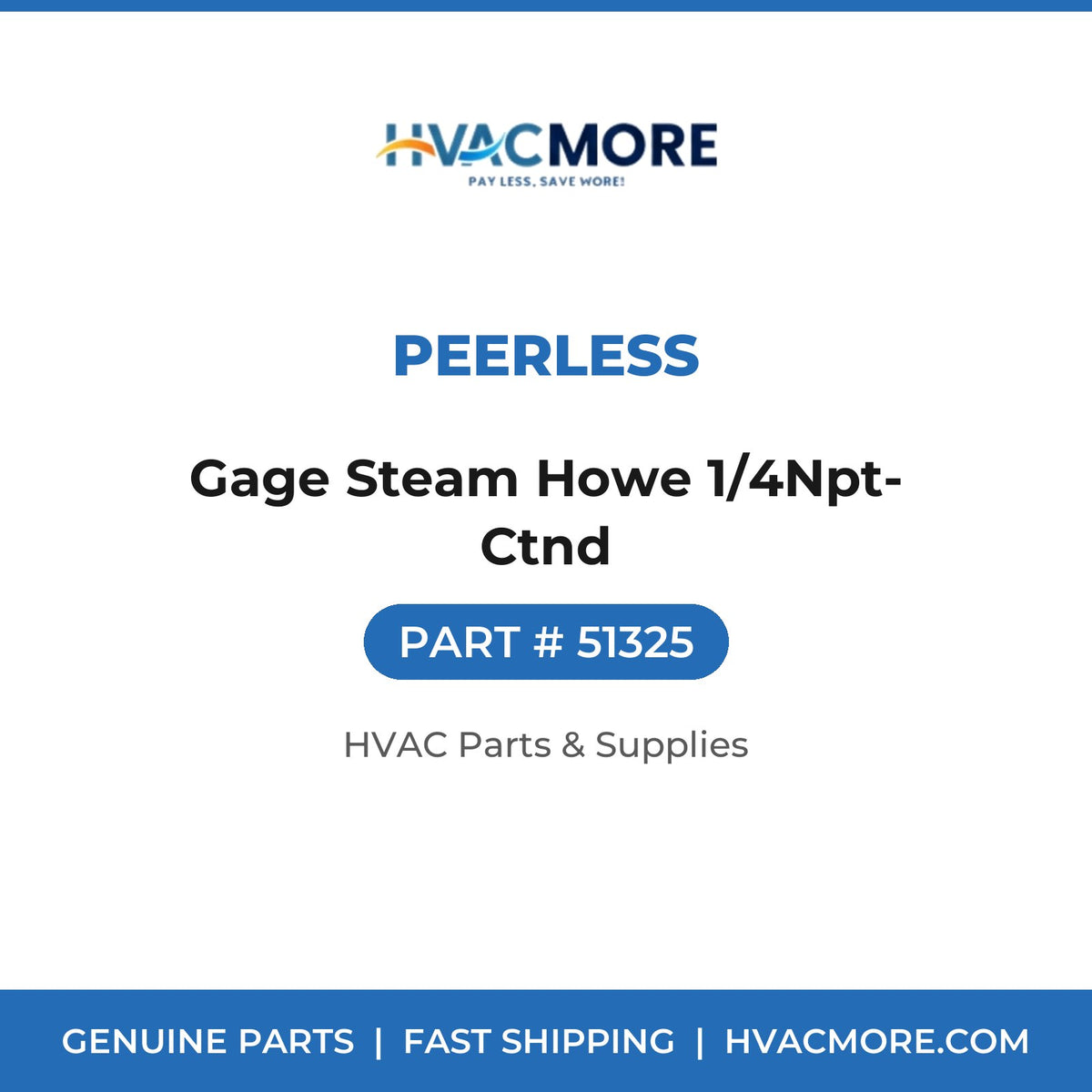 Peerless Gage Steam Howe 1/4Npt-Ctnd 51325