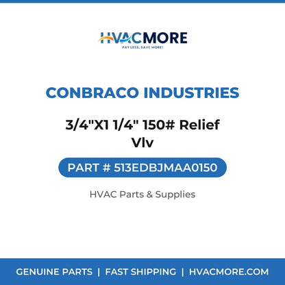 Conbraco Industries 3/4"X1 1/4" 150# Relief Vlv 513EDBJMAA0150