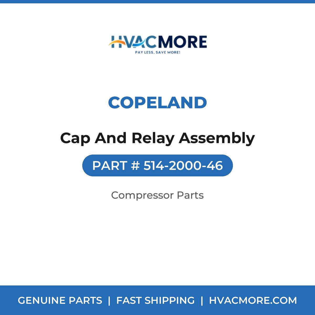 Copeland Cap And Relay Assembly 514-2000-46
