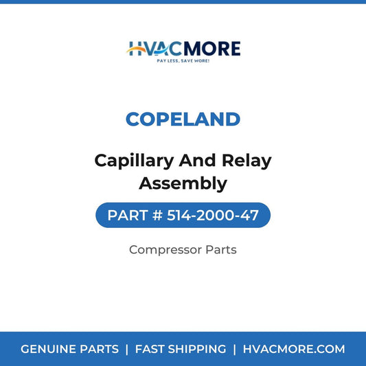 Copeland Capillary And Relay Assembly 514-2000-47