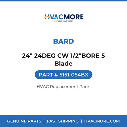 Bard 24" 24DEG CW 1/2"BORE 5 Blade 5151-054BX