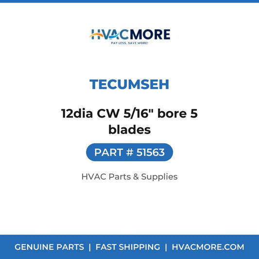 Tecumseh 12dia CW 5/16" bore 5 blades 51563