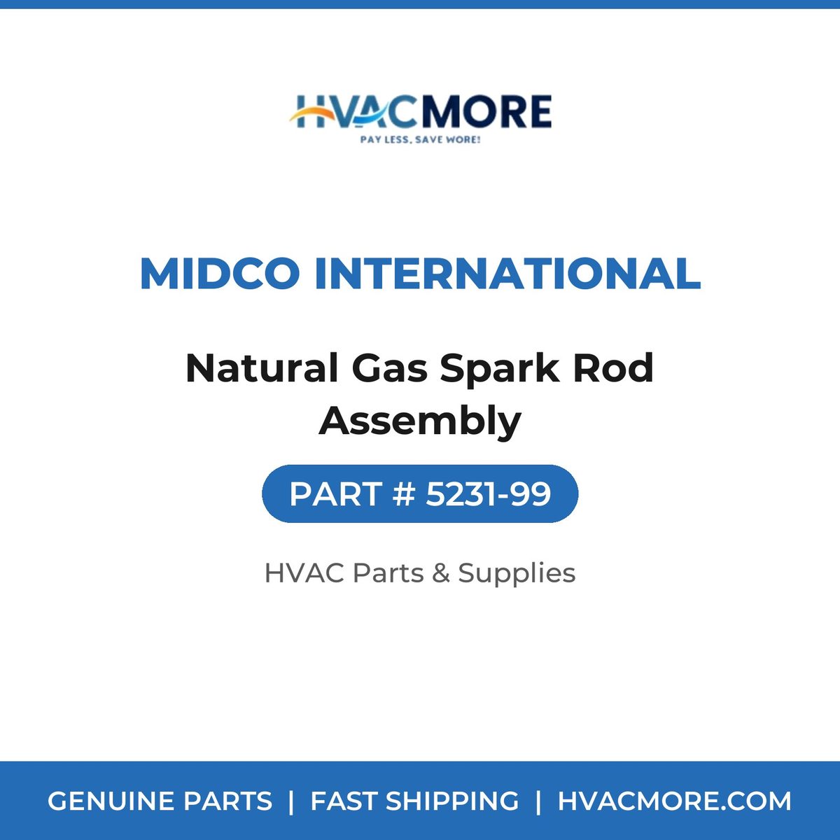 Midco International Natural Gas Spark Rod Assembly 5231-99