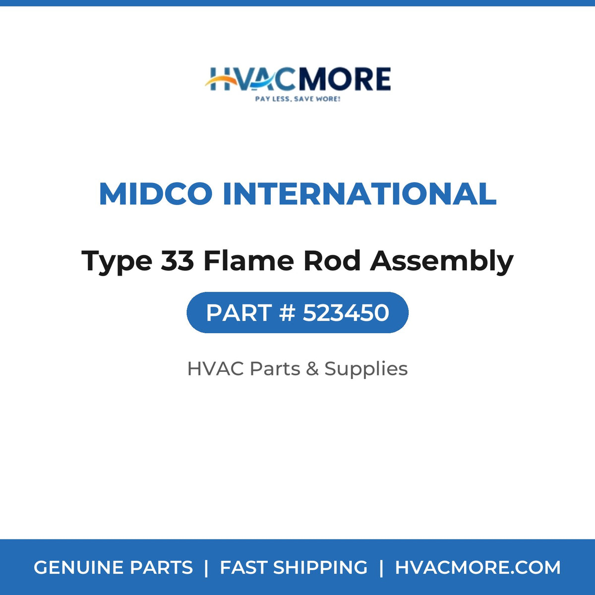 Midco International Type 33 Flame Rod Assembly 523450