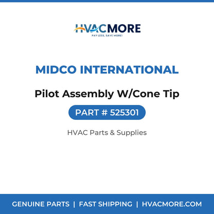 Midco International Pilot Assembly W/Cone Tip 525301