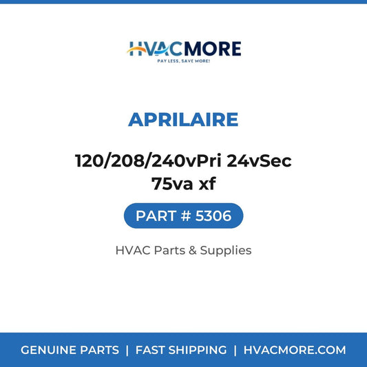 Aprilaire 120/208/240vPri 24vSec 75va xf 5306