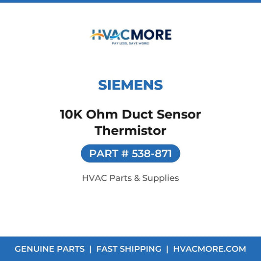 Siemens 10K Ohm Duct Sensor Thermistor 538-871