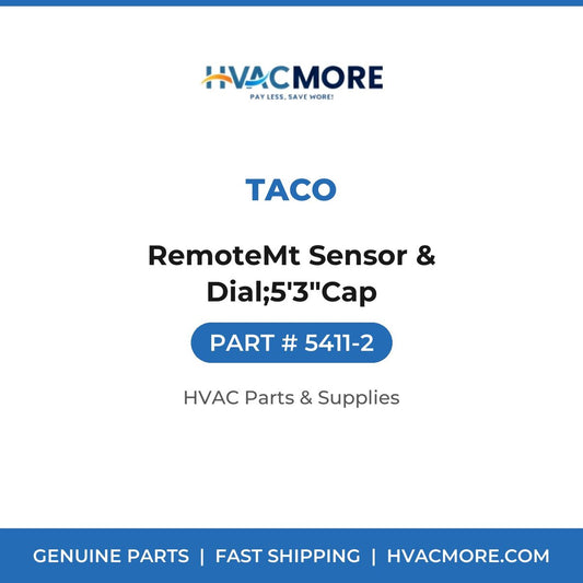 Taco RemoteMt Sensor & Dial;5'3"Cap 5411-2