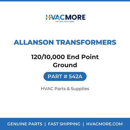 Allanson Transformers 120/10,000 End Point Ground 542A