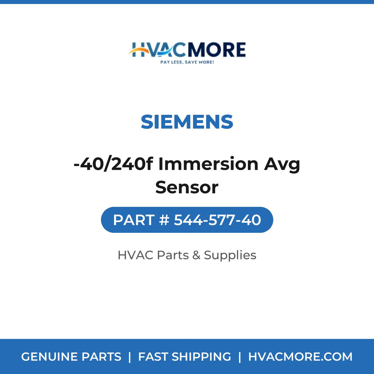 Siemens -40/240f Immersion Avg Sensor 544-577-40
