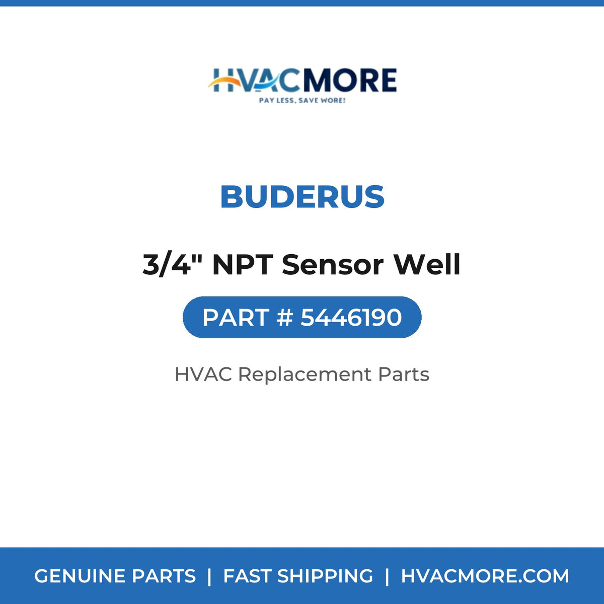 Buderus 3/4" NPT Sensor Well 5446190