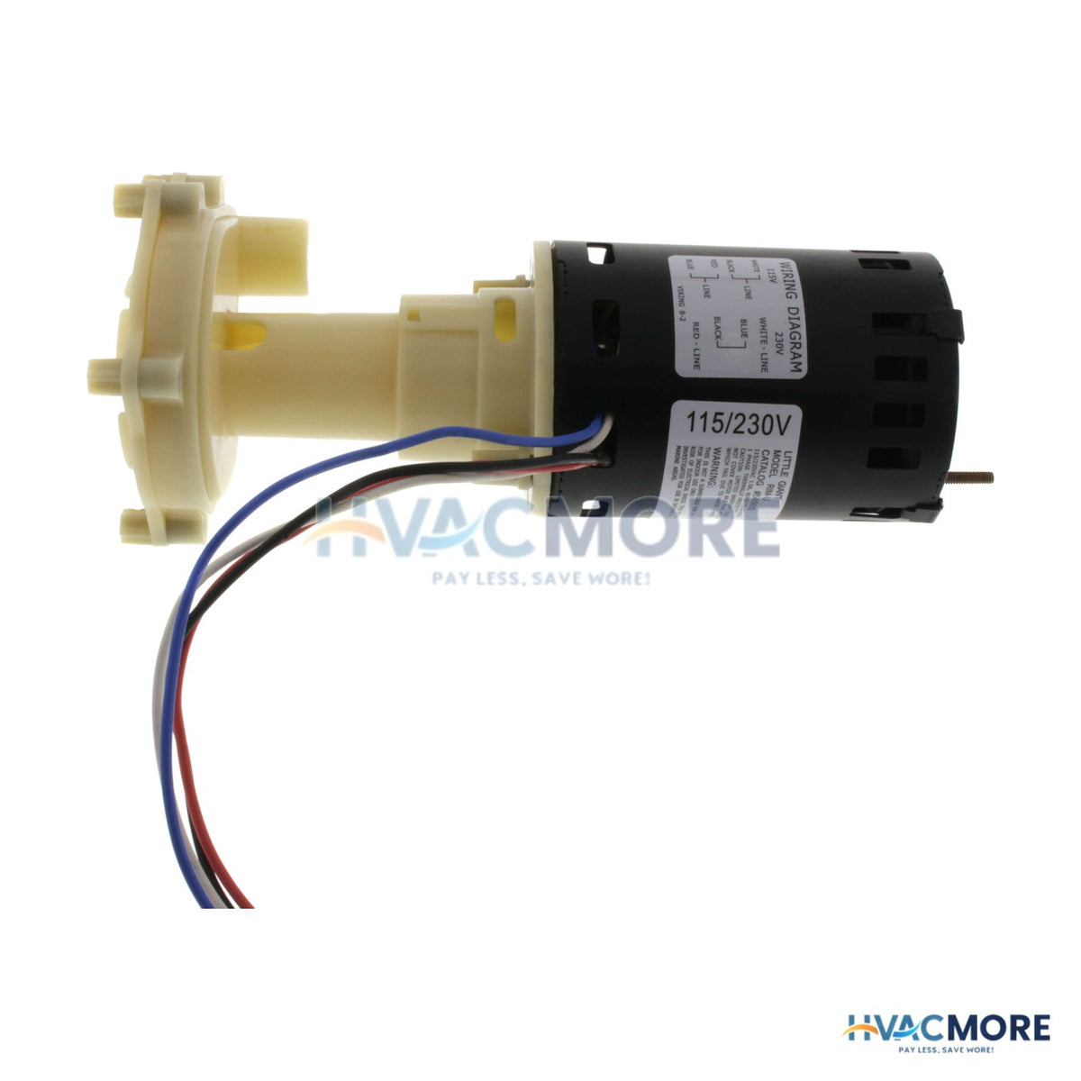 Little Giant RIM-U Ice Machine Replacement Pump W/ 3' Cord (1/25 HP) 545600
