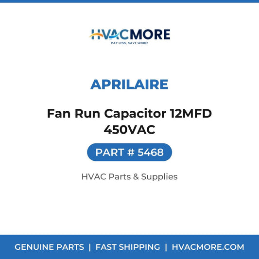 Aprilaire Fan Run Capacitor 12MFD 450VAC 5468