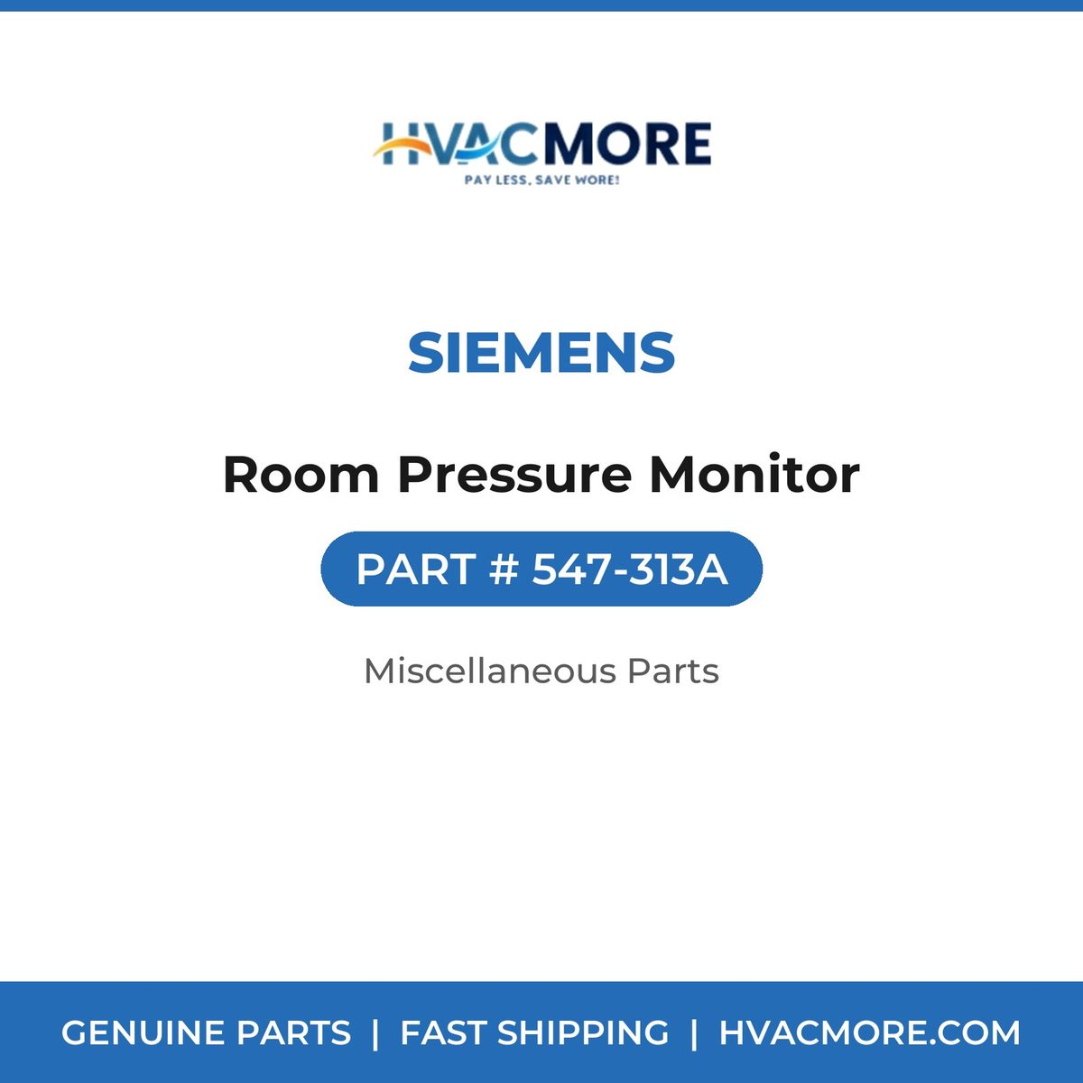 Siemens Room Pressure Monitor 547-313A