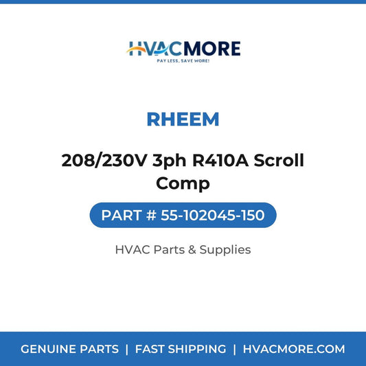 Rheem 208/230V 3ph R410A Scroll Comp 55-102045-150