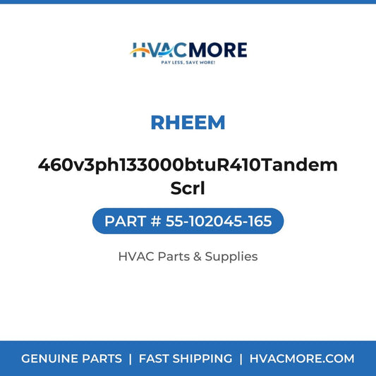 Rheem 460v3ph133000btuR410TandemScrl 55-102045-165