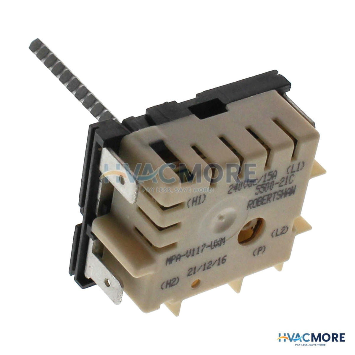 Robertshaw M Series 240V Infinite Switch, Black Dial 5500-213M