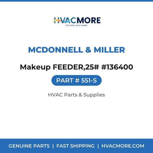 McDonnell & Miller Makeup FEEDER,25# #136400 551-S