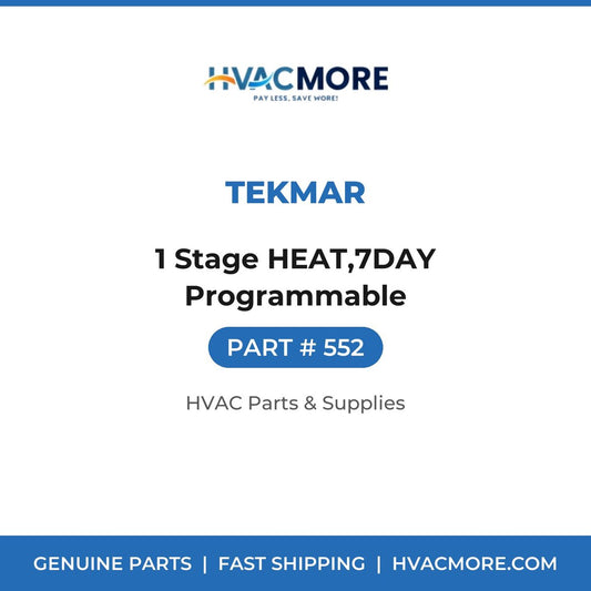 tekmar 1 Stage HEAT,7DAY Programmable 552