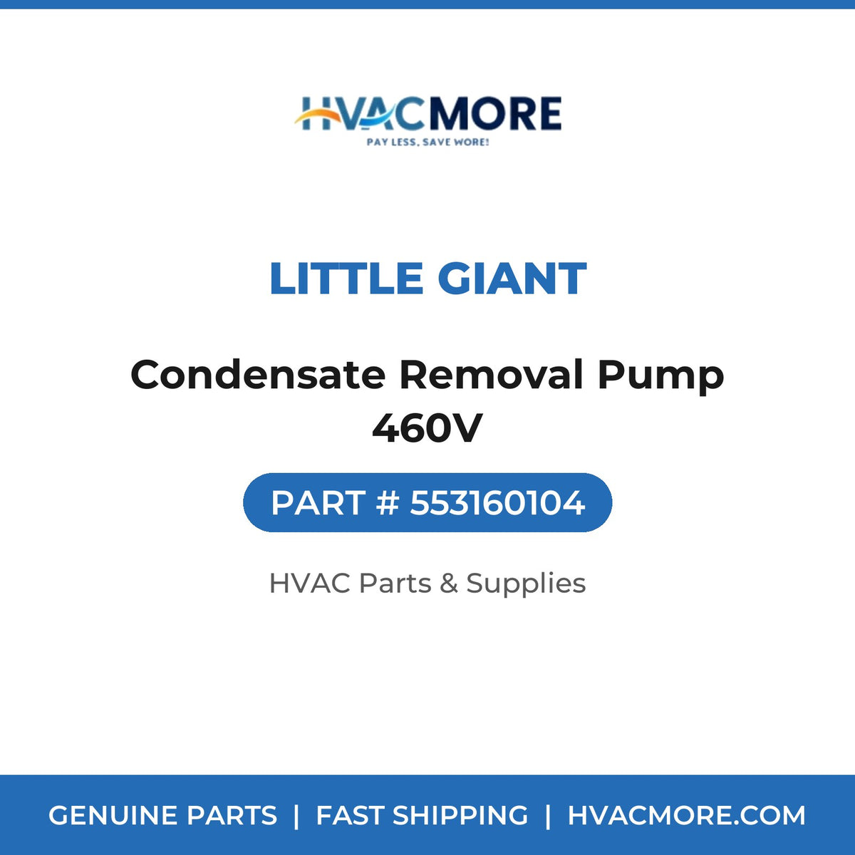Little Giant Condensate Removal Pump 460V 553160104